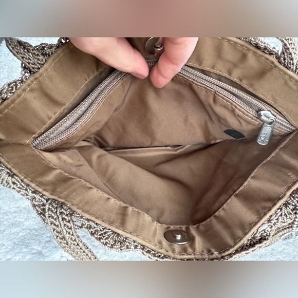 The SAK crochet large shoulder bag, Cognac color. - Picture 4 of 6